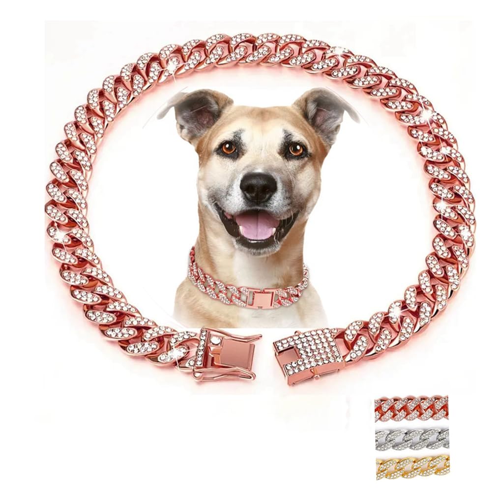Rose Gold Zirconia Dog Collar Necklace