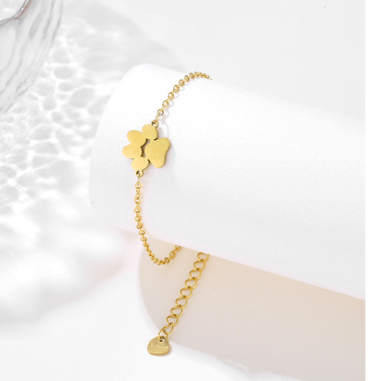 Custom Pet Paw Engraved Bracelet