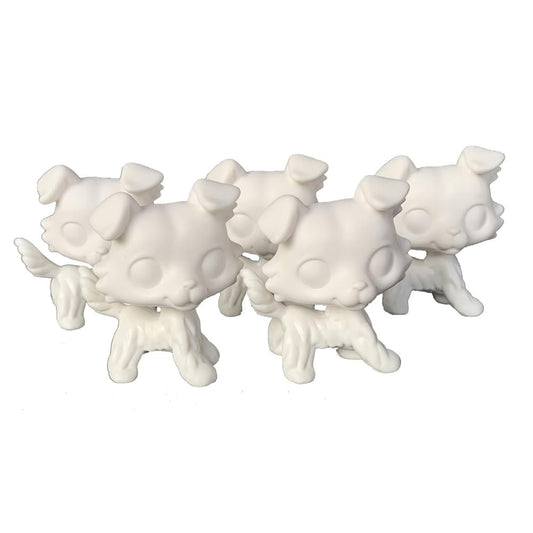LPSCB 5pcs White Base Kit for Custom Pet Designs (Pink)