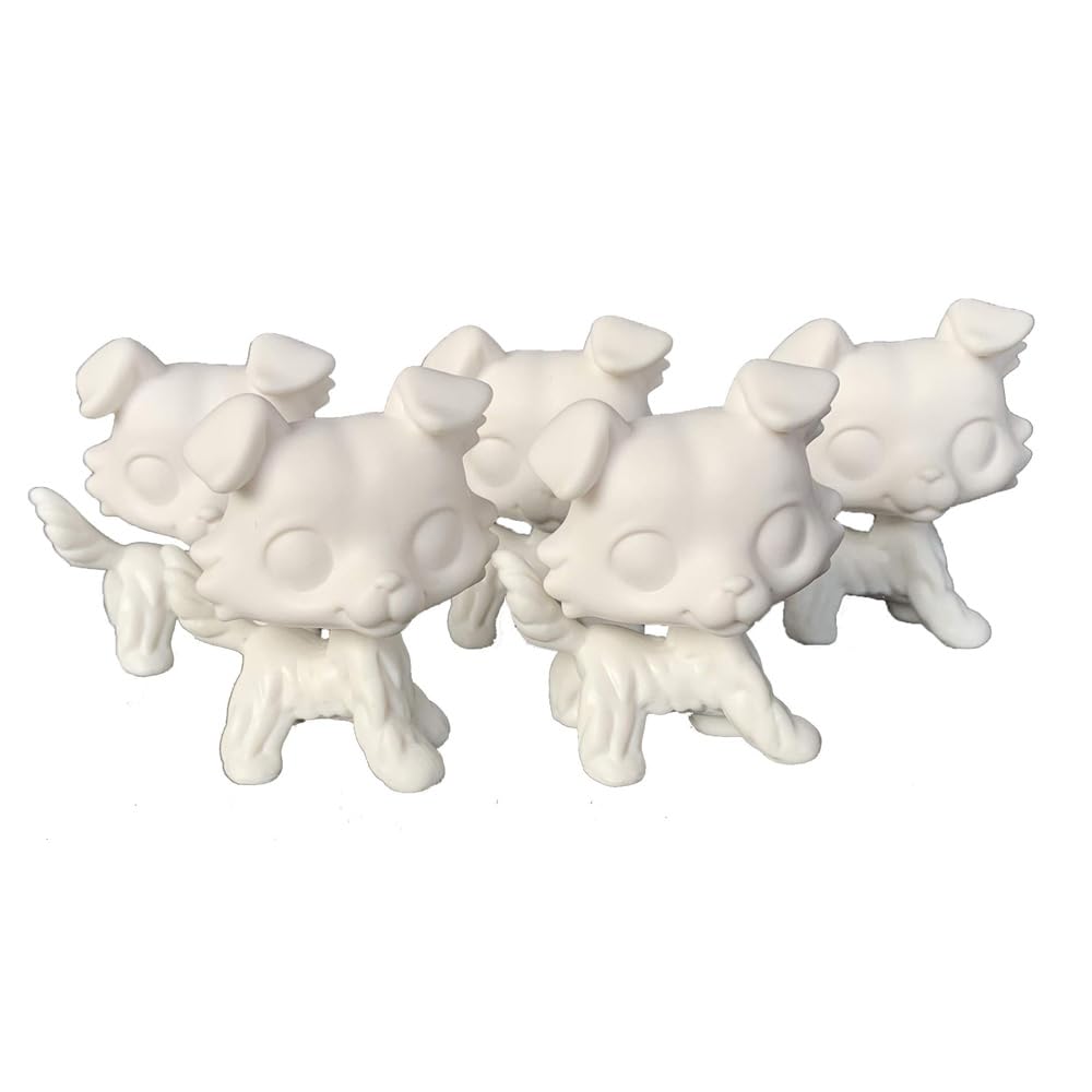 LPSCB 5pcs White Base Kit for Custom Pet Designs (Pink)